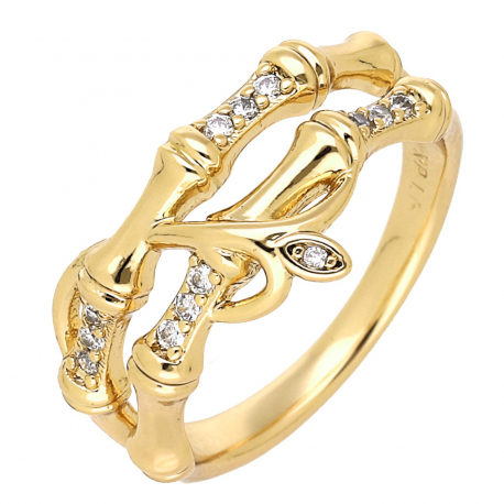 PIERŚCIONEK POZŁACANY 11 MM ELEGANCE XUPING 70080