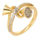 PIERŚCIONEK POZŁACANY 6 MM ELEGANCKI XUPING 70088