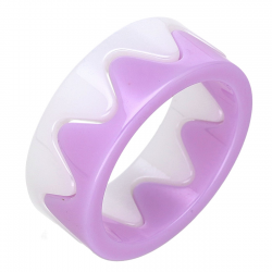 PIERŚCIONEK CERAMICZNY 8 MM DWUCZĘŚCIOWY S. STEEL TTM XUPING 70108