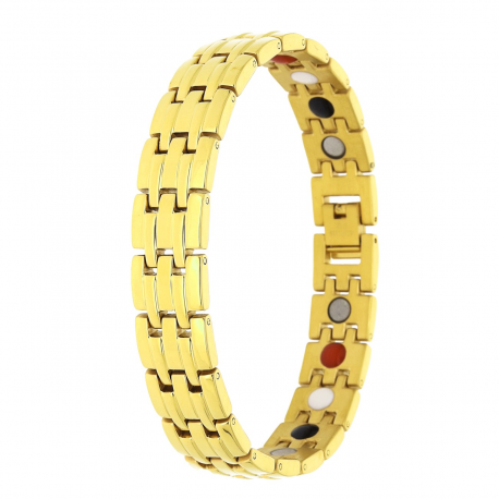 BRANSOLETKA POZŁACANA 21 CM 12 MM S. STEEL TTM XUPING 70212