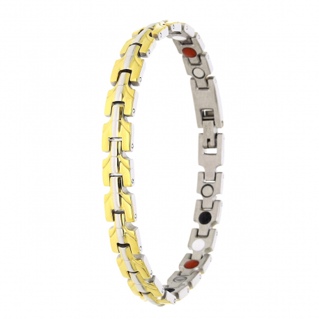 BRANSOLETKA POZŁACANA 19,5 CM 7 MM S. STEEL TTM XUPING 70214