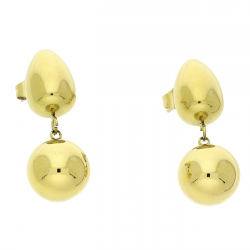 KOLCZYKI POZŁACANE 25/10 MM S. STEEL TTM XUPING 70228