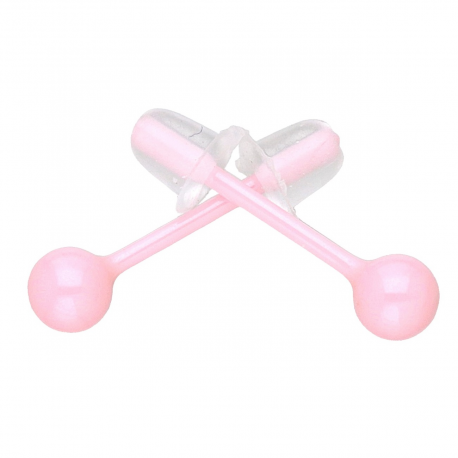KOLCZYKI CERAMIC PINK 4 MM S. STEEL TTM XUPING 70261 KOL