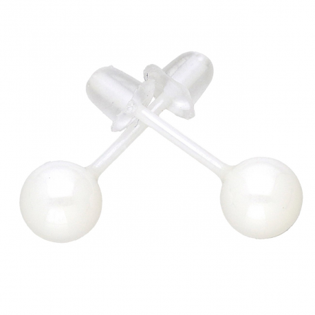 KOLCZYKI CERAMIC WHITE 6 MM S. STEEL TTM XUPING 70262 KOL