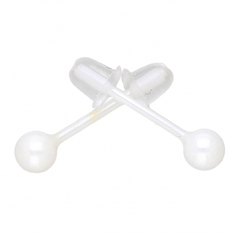 KOLCZYKI CERAMIC WHITE 4 MM S. STEEL TTM XUPING 70263 KOL