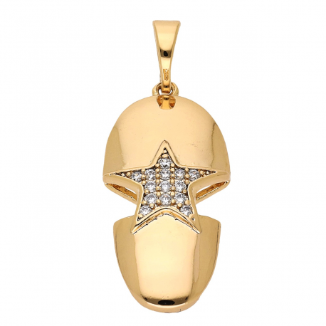 ZAWIESZKA POZŁACANA 30/12 MM BRYLANTOWA GWIAZDKA XUPING 70278