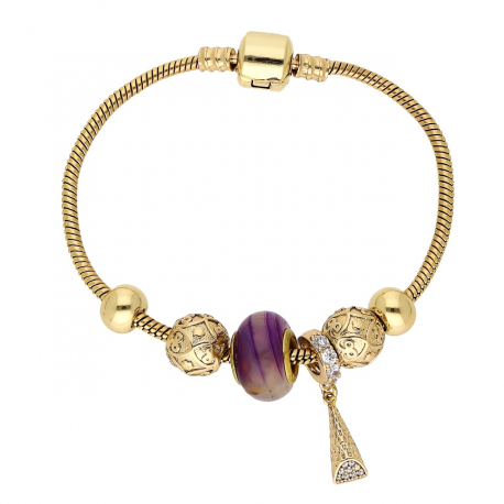 BRANSOLETKA POZŁACANA 18 CM CHARMS ELEGANCE XUPING 70332