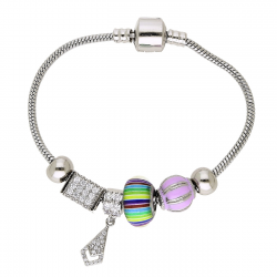 BRANSOLETKA PLATYNOWANA 18 CM CHARMS ELEGANCE XUPING 70349