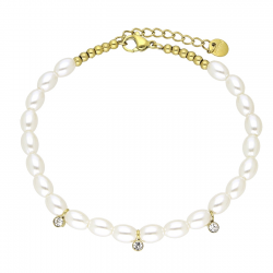 BRANSOLETKA POZŁACANA 19+3 CM S. STEEL TTM XUPING 70632