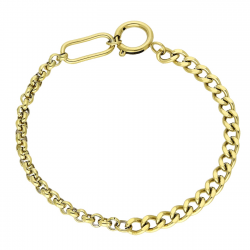 BRANSOLETKA POZŁACANA 18,5 CM 5 MM S. STEEL TTM XUPING 70635