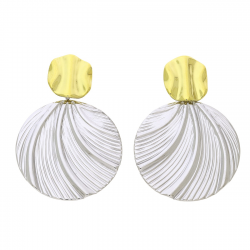 KOLCZYKI POZŁACANE 45/31 MM S. STEEL TTM XUPING 70670