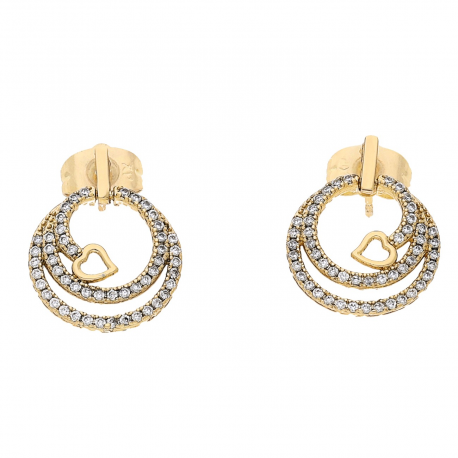 KOLCZYKI POZŁACANE 18/14 MM ELEGANCE XUPING 70772