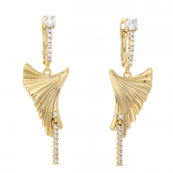 KOLCZYKI POZŁACANE 47/14 MM ELEGANCE XUPING 70868