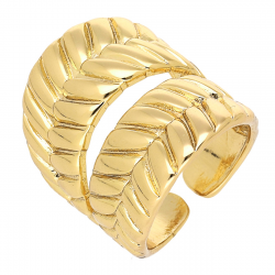 PIERŚCIONEK POZŁACANY 6US 24 MM SAMO ZŁOTO XUPING 70884