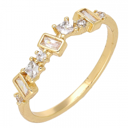 PIERŚCIONEK POZŁACANY 4 MM DELIKATNA EKSTRAWAGANCJA XUPING 70882