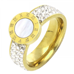 PIERŚCIONEK POZŁACANY 10 MM S. STEEL TTM XUPING 70917