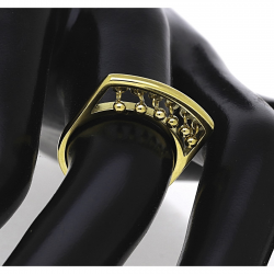 PIERŚCIONEK POZŁACANY 4 MM S. STEEL TTM XUPING 70913