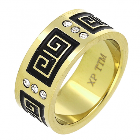 PIERŚCIONEK POZŁACANY 8 MM S. STEEL TTM XUPING 70895