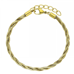 BRANSOLETKA POZŁACANA 17+3 CM S. STEEL TTM XUPING 71005