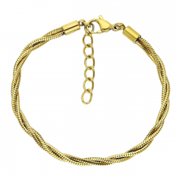 BRANSOLETKA POZŁACANA 17+3 CM S. STEEL TTM XUPING 71006