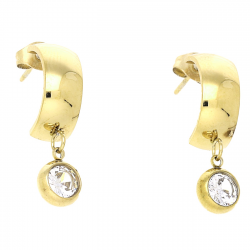 KOLCZYKI POZŁACANE 26/6 MM S. STEEL TTM XUPING 71055