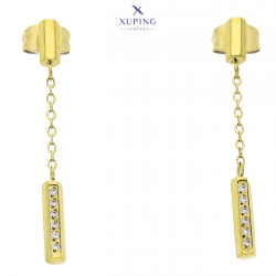 KOLCZYKI POZŁACANE 34/4 MM S. STEEL TTM XUPING 71440