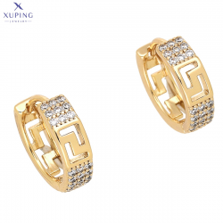 KOLCZYKI POZŁACANE 15/5 MM GRECKIE KÓŁECZKA XUPING 71530