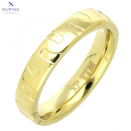 PIERŚCIONEK POZŁACANY 4 MM S. STEEL TTM XUPING 71572