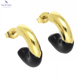 KOLCZYKI POZŁACANE 19/5 MM S. STEEL TTM XUPING 71823