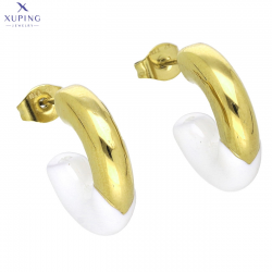 KOLCZYKI POZŁACANE 19/5 MM S. STEEL TTM XUPING 71828