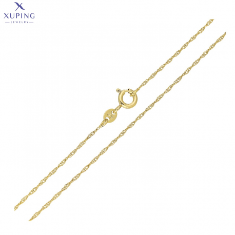 ŁAŃCUSZEK POZŁACANY 50 CM 1,1 MM SINGAPURKA XUPING 71830