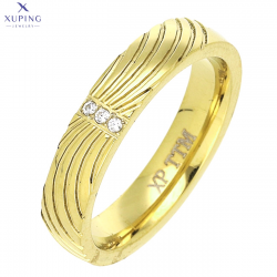 PIERŚCIONEK POZŁACANY 4 MM S. STEEL TTM XUPING 71880