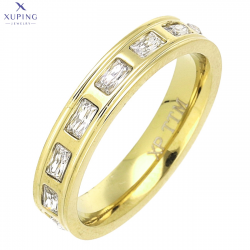 PIERŚCIONEK POZŁACANY 4 MM S. STEEL TTM XUPING 71883