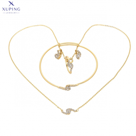 KOMPLET POZŁACANY DLA DZIEWCZYNKI XUPING 71896