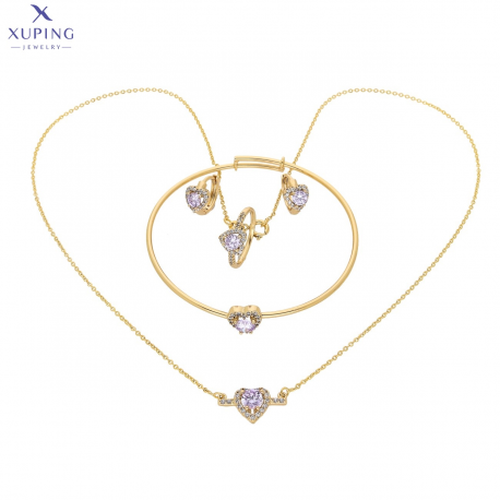 KOMPLET POZŁACANY DLA DZIEWCZYNKI XUPING 71909