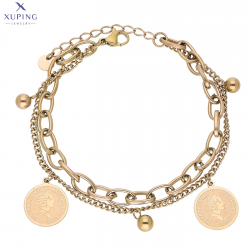 BRANSOLETKA POZŁACANA ROSE GOLD 17+3 CM S. STEEL TTM XUPING 71966