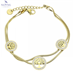 BRANSOLETKA POZŁACANA 17+3 CM S. STEEL TTM XUPING 71972