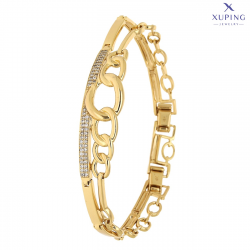 BRANSOLETKA POZŁACANA 18,5 CM 12 MM ELEGANCE XUPING 72172
