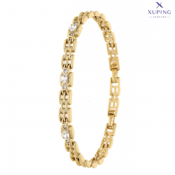 BRANSOLETKA POZŁACANA 19,5-17 CM 5 MM ELEGANCE XUPING 72190