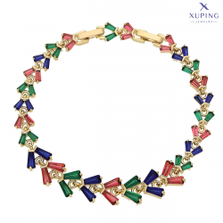 BRANSOLETKA POZŁACANA 19,5-17,5 CM 10 MM ELEGANCE XUPING 72194