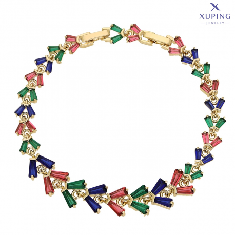BRANSOLETKA POZŁACANA 19,5-17,5 CM 10 MM ELEGANCE XUPING 72194