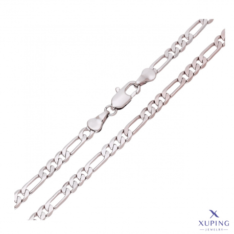 ŁAŃCUSZEK PLATYNOWANY 45 CM 4,3 MM FIGARO XUPING 72417