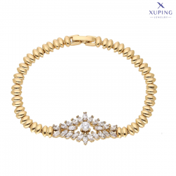 BRANSOLETKA POZŁACANA 17 CM 15 MM LUXURY XUPING 72471