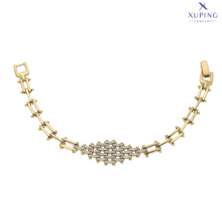 BRANSOLETKA POZŁACANA 16,5 CM 15 MM LUXURY XUPING 72472