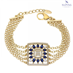 BRANSOLETKA POZŁACANA 18+3 CM 28 MM LUXURY XUPING 72490