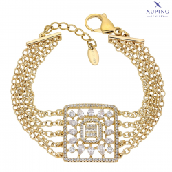 BRANSOLETKA POZŁACANA 18+3 CM 28 MM LUXURY XUPING 72492
