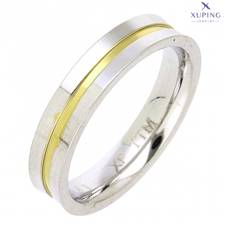PIERŚCIONEK POZŁACANY 4 MM S. STEEL TTM XUPING 72616