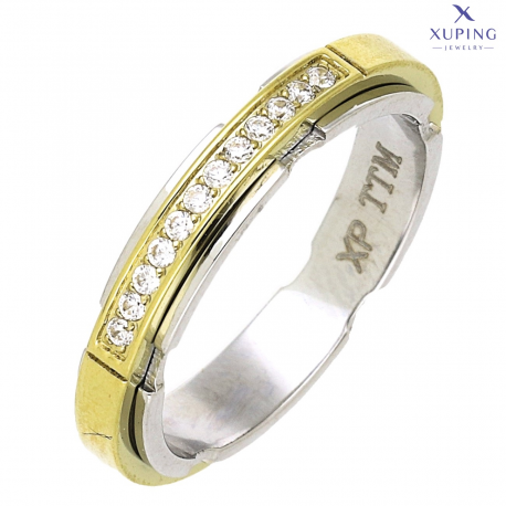 PIERŚCIONEK POZŁACANY 4 MM S. STEEL TTM XUPING 72615