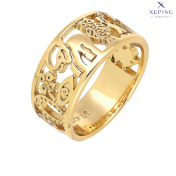 PIERŚCIONEK POZŁACANY 9 MM SAME DOBRE ZNAKI XUPING 72613