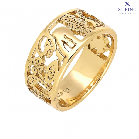 PIERŚCIONEK POZŁACANY 9 MM SAME DOBRE ZNAKI XUPING 72613